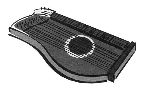 Aufkleber zither - aufkleber,