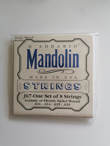 Addario j67 mandolin strings - d'addario,