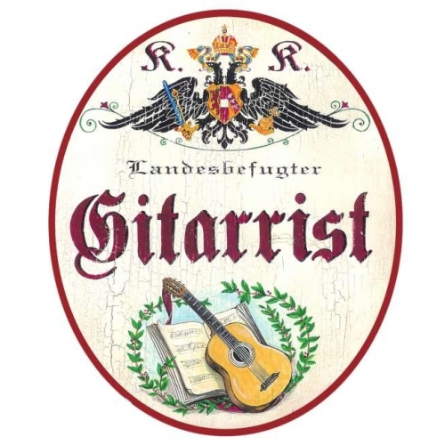 Gitarrist nostalgieschild - gitarrist,