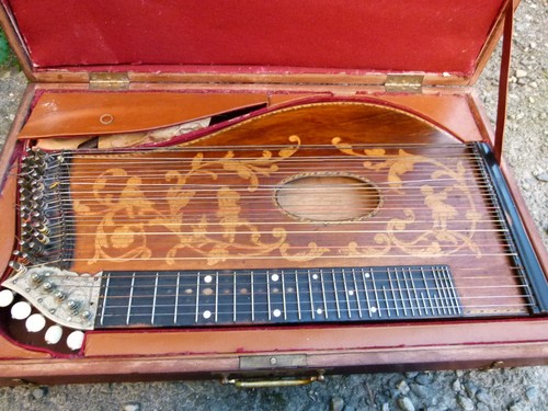 44408 antike zither 1900 - zither,